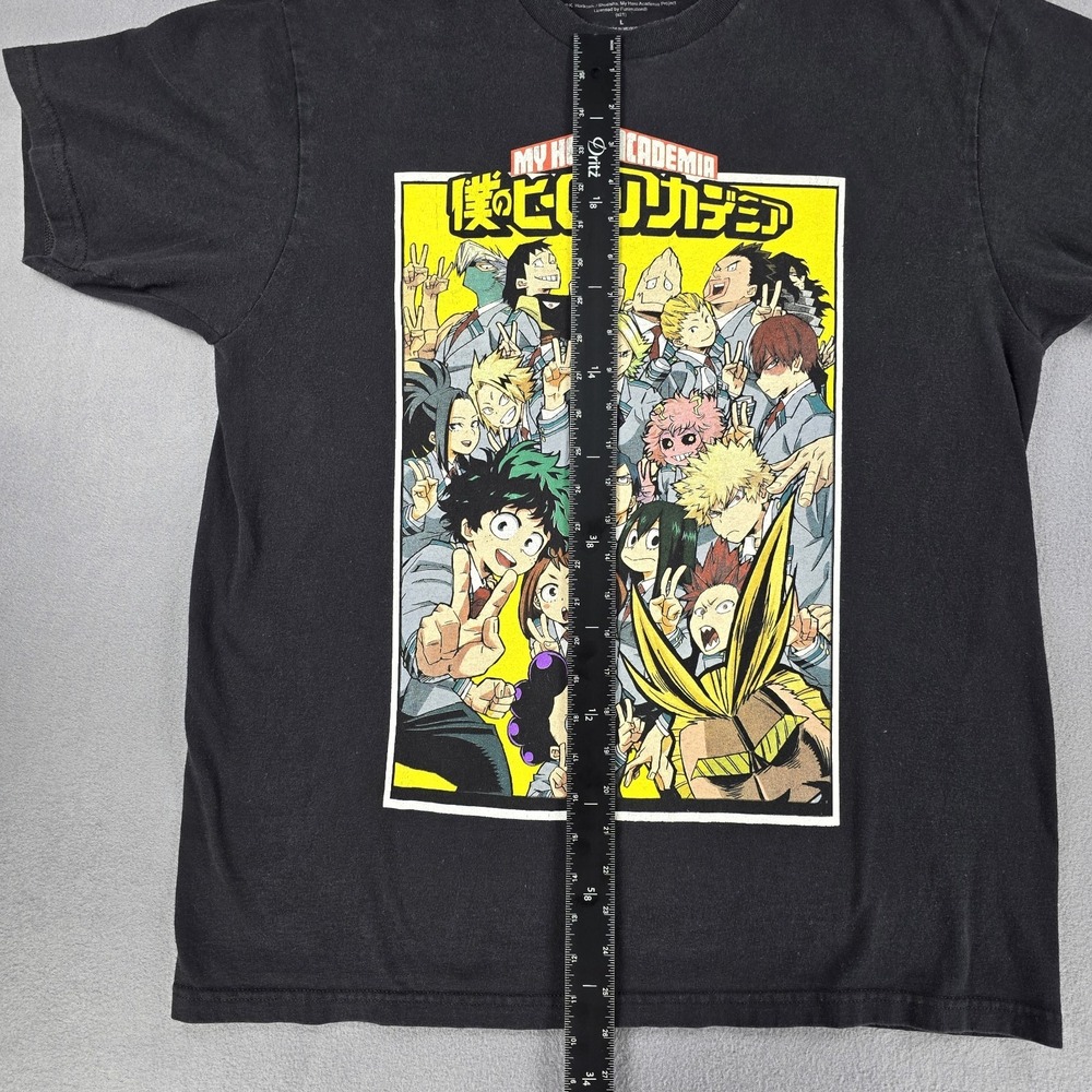 My Hero Academia Anime Graphic T-Shirt Black Size‎ L Funimation K Honkoshi - Picture 5 of 7